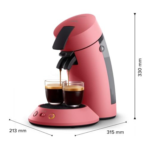 SENSEO Original Plus Machine à café à dosettes Rouge Tendre CSA210/35