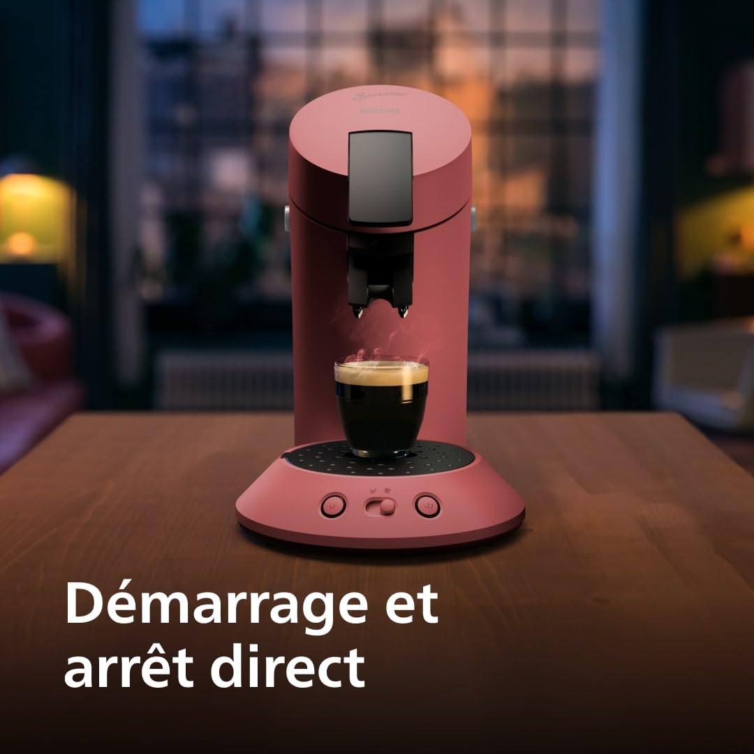 SENSEO Original Plus Machine à café à dosettes Rouge Tendre CSA210/35