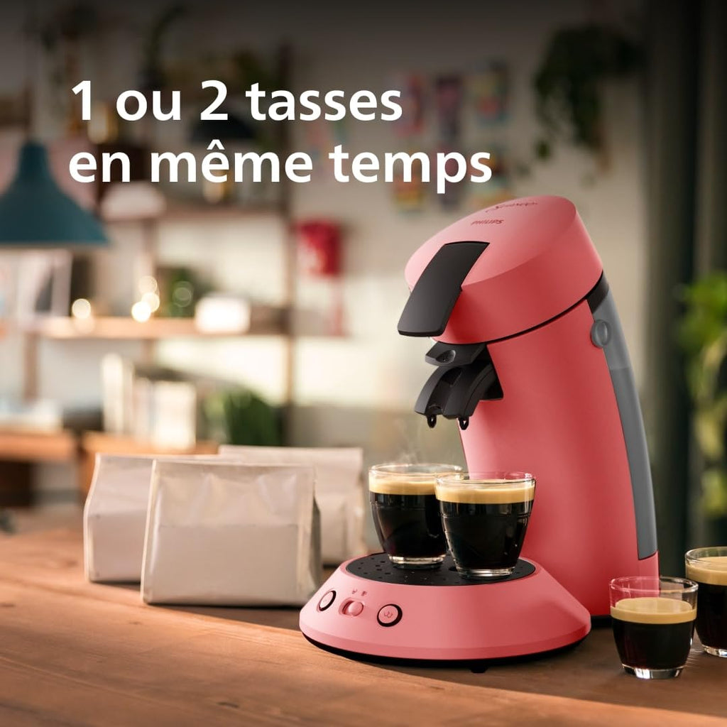 SENSEO Original Plus Machine à café à dosettes Rouge Tendre CSA210/35
