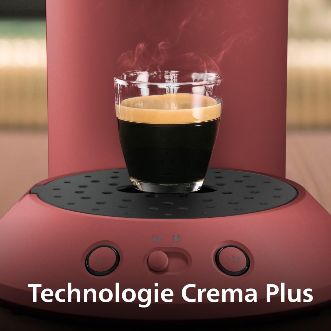 SENSEO Original Plus Machine à café à dosettes Rouge Tendre CSA210/35