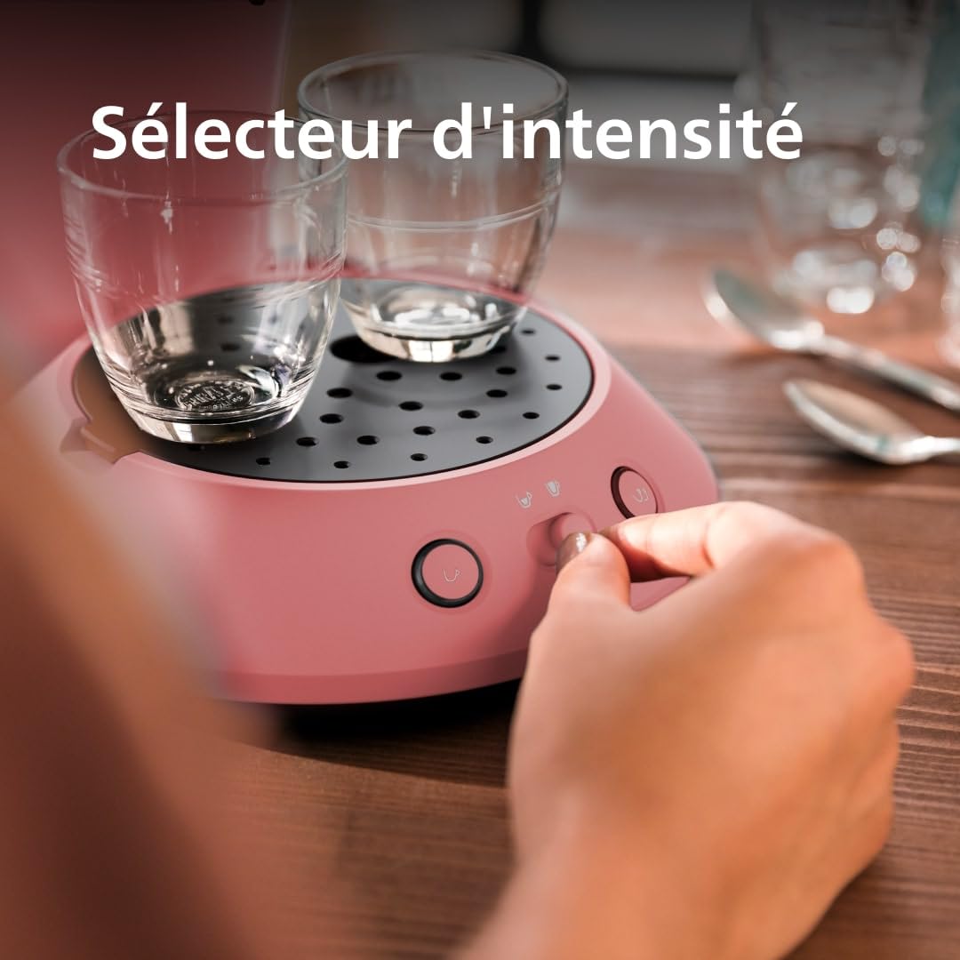 SENSEO Original Plus Machine à café à dosettes Rouge Tendre CSA210/35