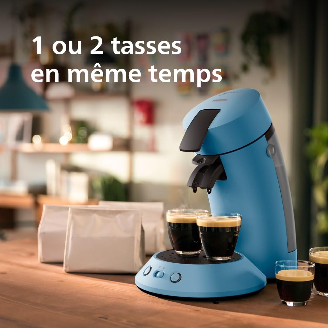 SENSEO Original Plus Machine à café à dosettes Bleu Paon CSA210/00
