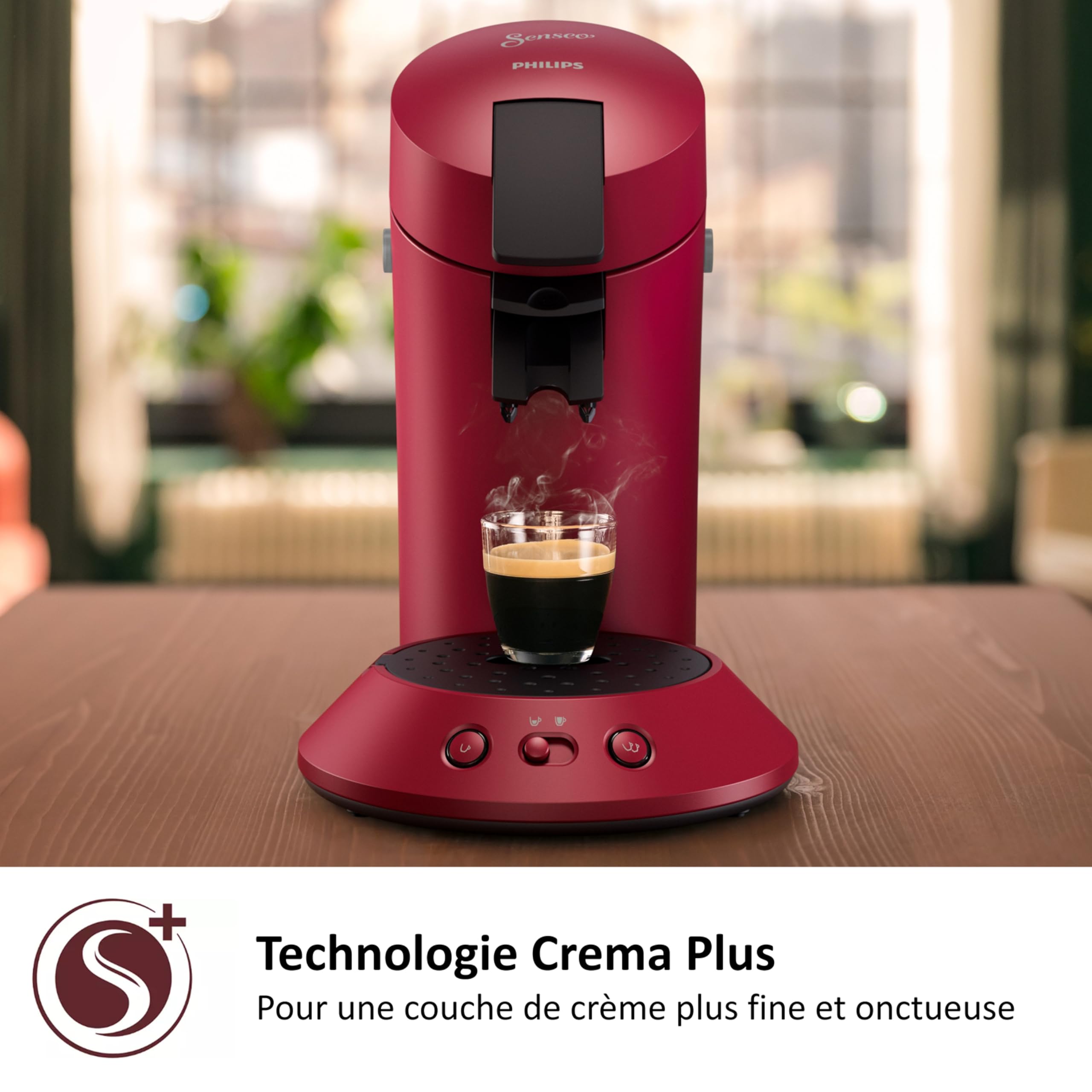 SENSEO Original Plus Machine à café à dosettes Rouge CSA210/91