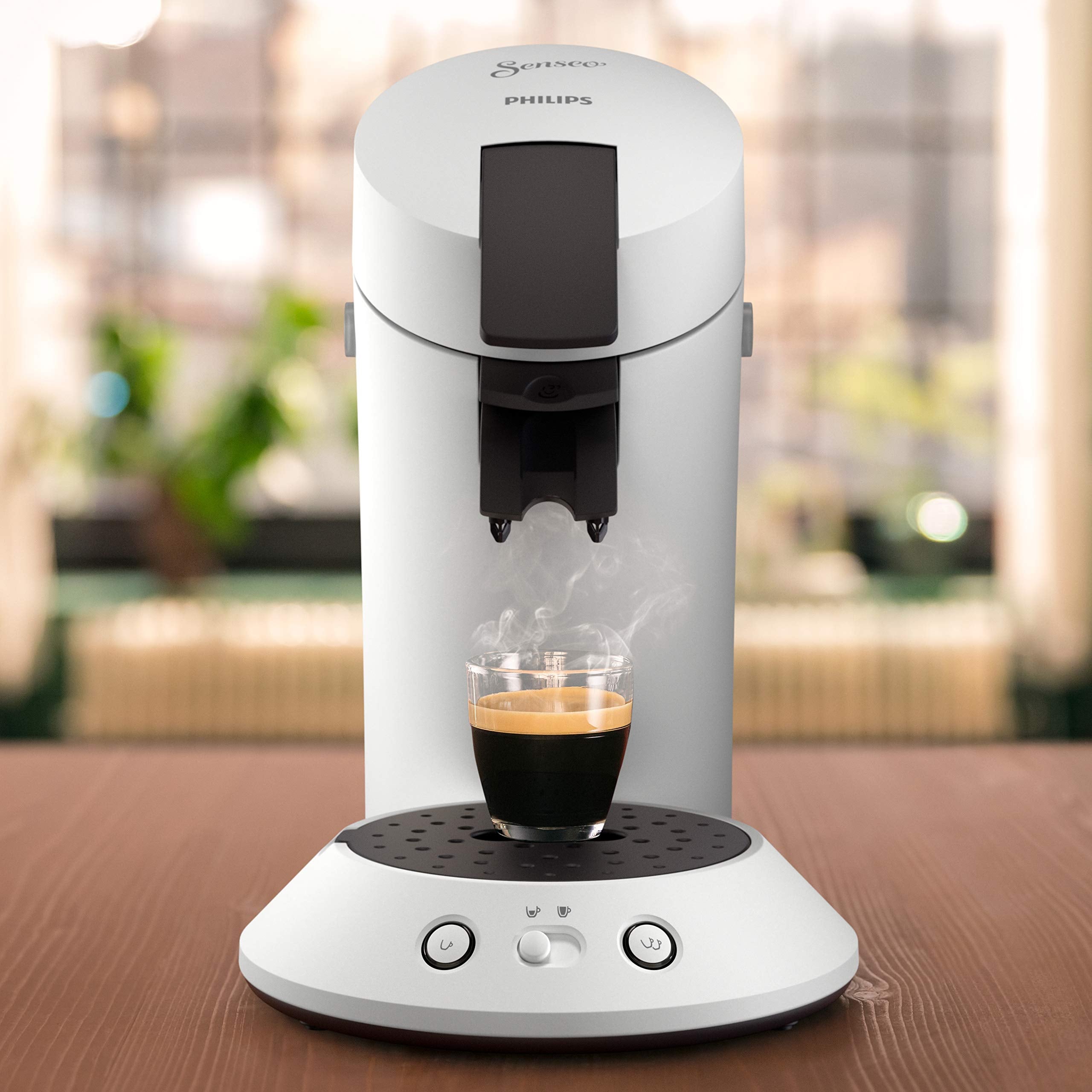 SENSEO Original Plus Machine à café à dosettes Blanche CSA210/11