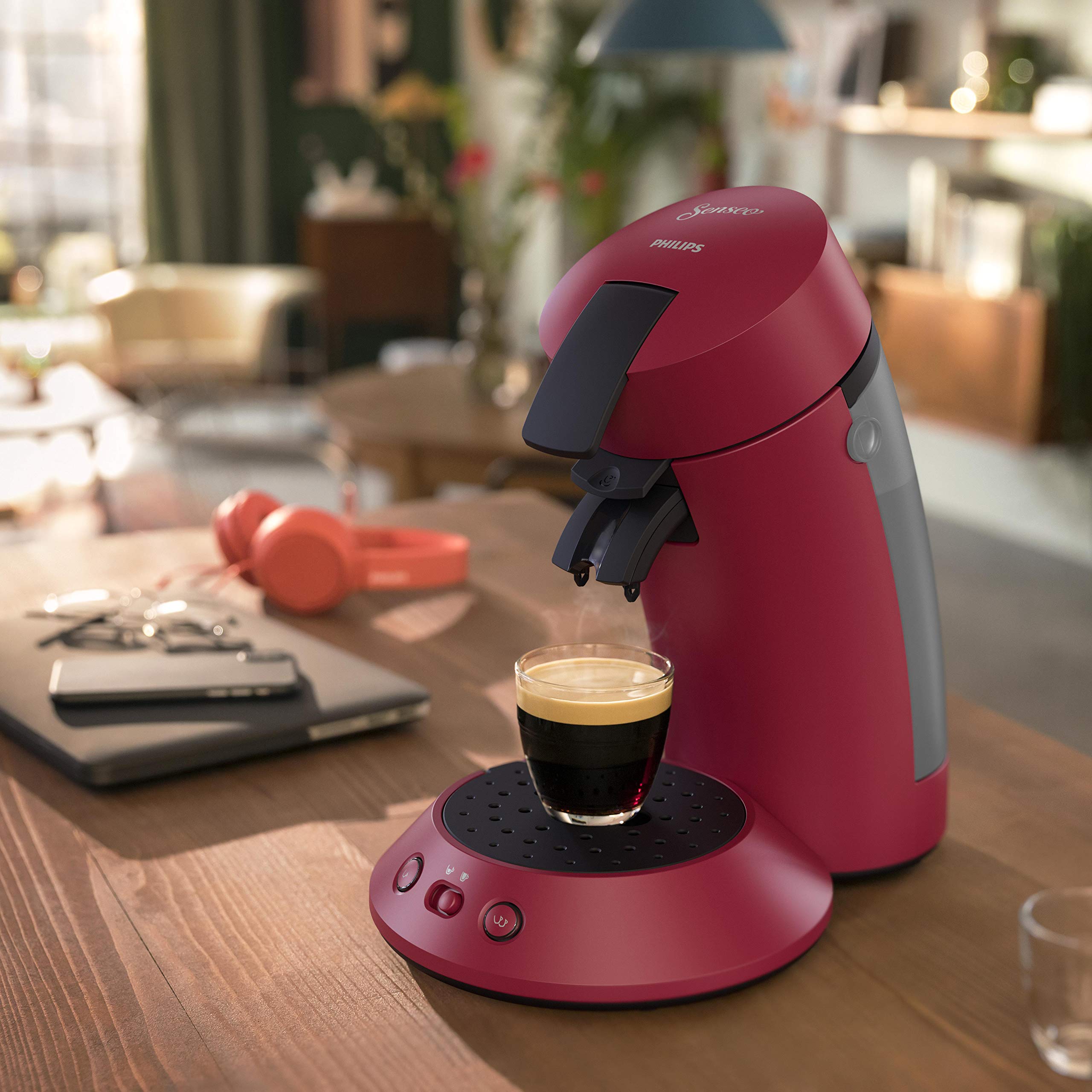SENSEO Original Plus Machine à café à dosettes Rouge CSA210/91